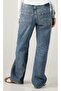 Nadine Classic Denim Blue Color Low Waist Jeans Pants - 4