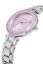 Crystal Glass Women Wristwatch Silver Purple Color Pl-1569B5X