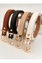 Set of 4/Gold Buckle Women's Belt, Jacket Belt, Trouser Belt, Shirt Belt. - 5