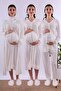 Maternity Set with Hijab and Breastfeeding Features - 5 Piece Effortt - Ecru Color
