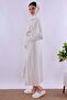 Cotton Maternity Set with Hijab and Breastfeeding Features, 5 Pieces Effortt - Ecru Color - 4