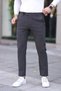 Men's Anthracite Slim Fit Transitional Linen Trousers Flexible Fabric Stylish Daily Use Casual Smart Model
