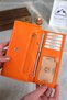 Women's Genuine Leather Wallet with Plenty of Card Holders and Coin Compartment Orange 1228 - 2