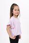 Girl's Printed Crew Neck Flared Sleeve T-Shirt