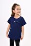 Girl's Printed Crew Neck Short Sleeve T-Shirt - 2