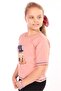 Girl's Printed Crew Neck Short Sleeve T-Shirt