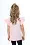 Girl's Printed Crew Neck Ruffle Sleeve T-Shirt - 5