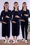 Cotton Maternity and Breastfeeding Set 4 Pieces Effortt - Navy Blue Color