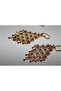 Gold Color Dangling Steel Earrings Model - 2