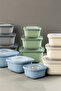Micro Line Microwave Compatible, Air-Tight, Bpa-Free, 3-Piece Square Food Storage Container (600, 1100, 1800 ml) - 3