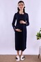Cotton Maternity and Breastfeeding Set 4 Pieces Effortt - Navy Blue Color - 5