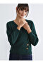 Double Breasted Collar Women's Knitwear Sweater