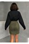 Stretch Fabric Suede Mini Skirt - 3