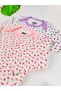 4-Piece Floral Patterned 100% Cotton Flexible Ribbed Knit Baby Girl Set - 2