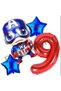 Avengers Captain America Concept 9 Year Old Figure Balloon Set Captain America Concept Birthday Balloon Set