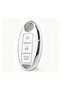 Nissan Micra Juke Qashqai Note Navara Pulsar Smart Nano Key Case Cover White Silver Silver Color