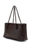 Women's Tote Handbag and Shoulder Bag with Knitted Detail - 4