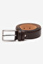 Genuine Leather 3.5cm Men's Suit Stitched Classic Belt 518 Brown - 2