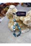 Raindrop Quartz Natural Stone Rosary Keychain