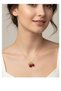 Steel Chain Leaf Cherry Model Gold Women's Necklace 316L Does Not Tarnish |   Stylish and Durable Jewelry, Accessory