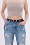 Brown/Gold Buckle Women's Belt, Jacket Belt, Trouser Belt, - 4