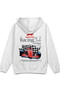Las Vegas Racing Club Printed Hooded Semi Oversized Sweatshirt White Hoodie 1412 - 3