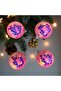 4-Piece Disco Ball Christmas Ornament, Party Disco Ball Ornament, Pink Disco Ball Ornament 5 cm - 3