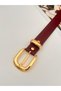 Burgundy/Gold Bridge Buckle Women's Belt, Jacket Belt, Trouser Belt. - 2