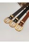 Set of 3/Gold Bridge Buckle Women's Belt, Jacket Belt, Trouser Belt. - 3