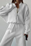 Women's Bomber High Waist Palazzo Oversized Tracksuit Set - 2
