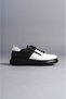 Slw155 Warrior Lace-Up and Zip Skin Men's Casual Sneaker Shoes Cst - Black/White - 4