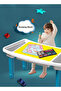 Building block table, children's activity table and chair set, includes 108 building blocks - 7