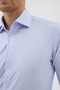 Non-Iron Blue and White Striped 100% Cotton Comfort Fit Shirt - 6
