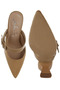 Women Microfiber Pointy Slip-On Mules in Beige - 4