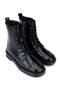 Women's Black Patent Leather Casual Boots - 2