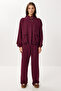 Modal Top and Bottom Set with Flap Pocket Lby0025 Mürdüm - 4