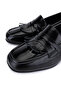 Women's Genuine Leather Black Patent Leather Loafers - 3
