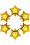 Gold Star Foil Balloon All Colors 45cm Stylish Image Compatible with Air and Helium - 2