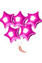 Fuchsia Star Foil Balloon All Colors 45cm Stylish Image Compatible with Air and Helium - 2