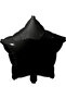 Black Star Foil Balloon All Colors 45cm Stylish Image Compatible with Air and Helium