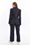 Women's Plaid Cashmere Fabric Relax Suit - 4