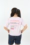 Girl's Printed Asymmetrical T-Shirt with Crew Neck and Short Sleeves - 7