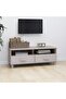 TV Cabinet HAMAR White 106x40x40 cm Solid Wood Pine - 6