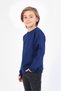 Boy's Sweatshirt Crew Neck 3Yarns Ş Fleece-Lined Basic Girl's Sweatshirt 5-14 Years Dark Blue - 4