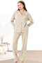 Buttoned Cotton Long Sleeve Women's Pajama Set