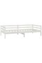 Day Bed without Mattress White Solid Wood Pine 90x200cm - 4