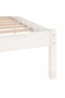 810038 Bed Frame without Mattress White Solid Wood 200x200 cm - 5