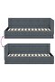 Corner Bed Frame with Headboard Dark Grey 90 cm x 200 cm Velvet - 8