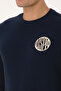 Men's Regular Fit Crew Neck Navy Blue Sweatshirt 50308717-Vr033 - 7