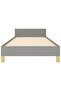 Bed Frame without Mattress Light Grey 90x200 cm Fabric - 4